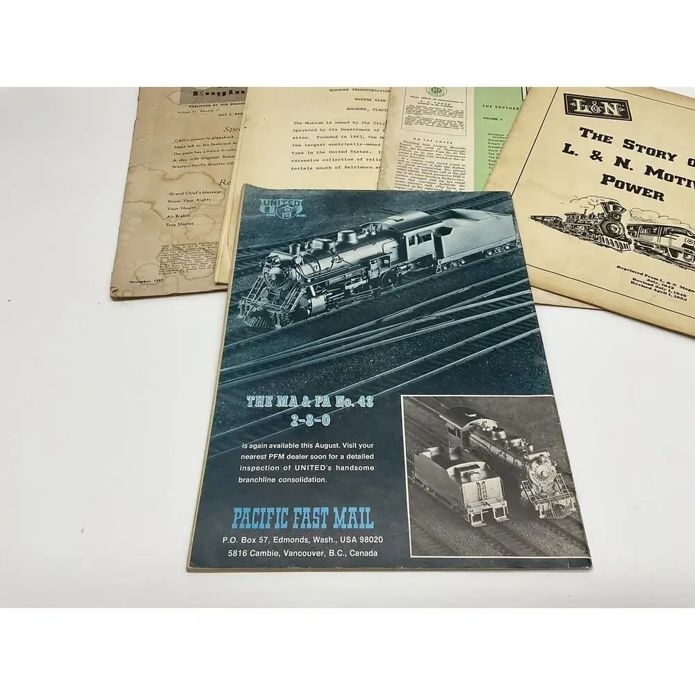 Vintage Railroad Model Craftsman Rail Magazine Lot Train Brochures Pamphlets‎